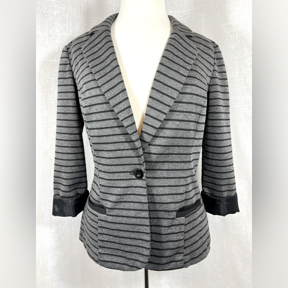 BCX juniors XL stripe sweater blazer